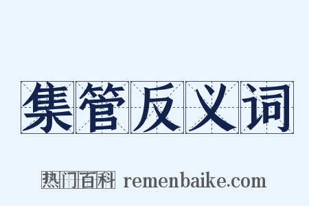 集管反义词是什么意思的图片